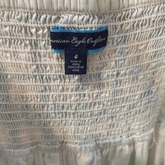 [4] White and Blue Gingham Check A-Line Cotton Sundress - Picture 6 of 8